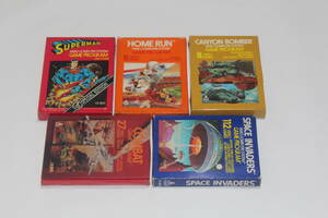 レア RARE アタリ Atari 2600 VCS 2800 5点 EPOCH輸入 ビデオコンピュータシステム レトロ インベーダー スーパーマン SIXER テレビゲーム