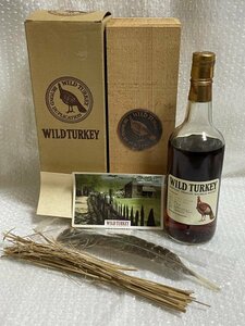 【未開栓】 WILD TURKEY ワイルドターキー 8年 金キャップ バーボン ウイスキー 特級 750ml 50.5％ 羽 木箱付 木製ギフトボックス 松564