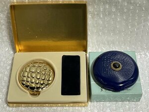 Неиспользуемые предметы хранения ■ Estee Lauder Estee Lauder Compact 2 набора ■ Золотой аллигатор полупрозрачный 01 + A57 ■ Pine 582
