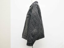 バレンシアガ BALENCIAGA 646897 キルティングデザイン ウォッシュドデニム デニムジャケット サイズ34 極美品 ブラック_画像2