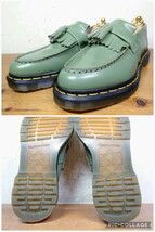 【1度使用程度/極美品】Dr.Martens/ドクターマーチン ADRIAN YS キルト タッセルローファー UK8 26.5cm相応 グリーン 緑/loake_画像8