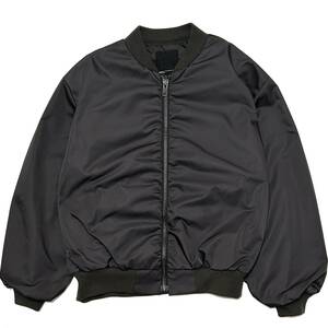 LAD MUSICIAN 150D PE TWILL MA-1 JACKET 46 パープルブラック ラッドミュージシャン　ミリタリージャケット　ジャージ