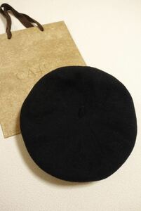 CA4LA ベレー帽　カシラ　ウール 100% 黒　ウィーブトシ