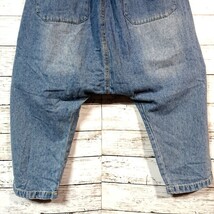 WOIS■デニム■サルエルパンツ■クロップドパンツ■ダメージ加工■リペア加工■レディース■ジーンズ■サイズ：FREE■美品_画像9