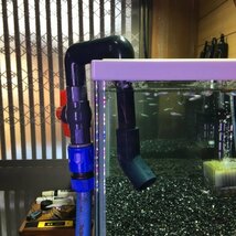 【水槽給水ノズル】ストレート型ショートタイプ 吐水口2種付 水槽にしっかり掛けられます 送料無料 水換え 熱帯魚 メダカ【五色アクア】_画像3