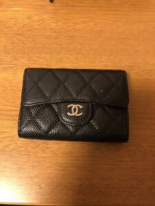 CHANEL シャネル　カードケース　コインケース　小物入れ　ミニ　コンパクト　バック　ラムスキン　ブラック　シルバー金具