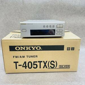 D4-09）ONKYO T-405TX オンキヨー高感度高音質チューナー 通電OK 元箱付き　現状品 