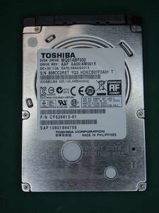 TOSHIBA 2.5インチHDD SATA MQ01ABF032 320GB 動作確認済(320046)送料無料