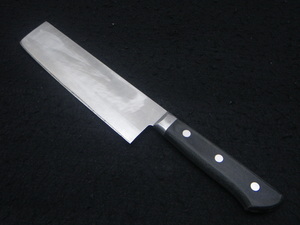 両刃　菜切り　161㎜　薄刃包丁　料理　刃物　刀都　正宗作　本割込