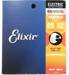 2セット Elixir エリクサー 12007 [09-52] NANOWEB Super Light 7弦ギター弦