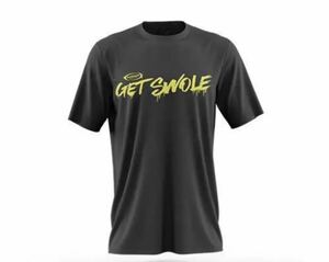 USA ボディビル プロテイン サプリメント メーカー ギャスパリ GET Swole Tシャツ XL 黒 限定品 Gaspari Nutrition ビルダー ゴールドジム 