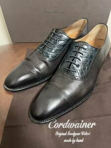 値下交渉歓迎 即決有 コードウェイナー 42.5 ストレートチップ クロコダイル Cordwainer 革靴 ジョンロブ マグナーニ サントーニ ヤンコ