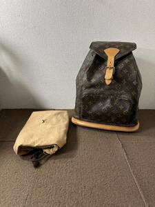 【中古品】 LOUIS VUITTON ルイヴィトン モンスリGM M51135 モノグラム リュック 袋付き