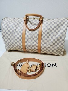 未使用保管品☆LOUIS VUITTON　ルイ・ヴィトン　ダミエ・アズール 　キーポル ・バンドリエール 55　N41429