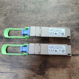 Intel 100G-CWDM4 QSFP28 トランシーバー 100Gbps LC-LC 2個セット