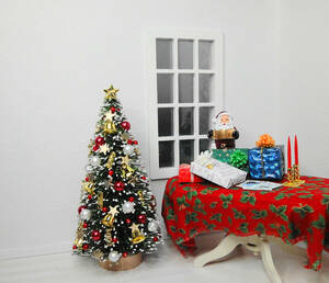 1/12 クリスマスツリーセット Ⅱ　ライトグリーン リルフェアリー ピコニーモ　オビツ11などの撮影に