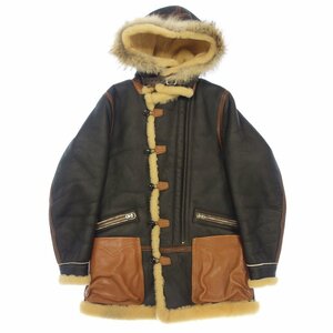  used * Colin bo coat flight jacket B-7 mouton leather men's Brown size 38 COLIMBO[AFG1]