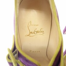 中古◆クリスチャンルブタン スエードレザー ベルト ヒール パンプス シューズ レディース 35 紫系 Christian Louboutin【AFC6】_画像6