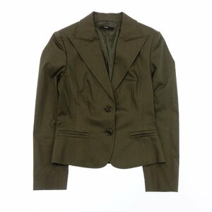 1円スタート★極美品◆ヒューゴボス ジャケット レディース 34 緑 HUGOBOSS【AFB12】