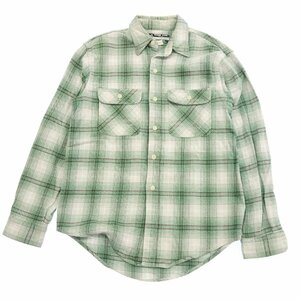 1円スタート★中古◆シュガーケーン ネルシャツ メンズ グリーン SUGAR CANE【AFB11】