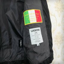 超人気EU製＆定価10万◆UABONI*パリ発*DESIGNED BY ITALY*防寒防風グースダウンベスト 高級 個性 艶 ライオン ジャケット アウター L/48_画像9