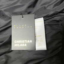 定価10万★christian milada・ミラノ発・上級ダウンジャケット★高品質グースダウン 防風 保温 ワッペン 無地 エレガント 秋冬 XL/50サイズ_画像10