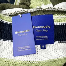 個性・ニットパーカー 定価4万◆Emmauela・イタリア・ミラノ発◆ウール混 厚手 保温 個性 セーター ストライプ プルオーバー 2XL/52サイズ_画像9