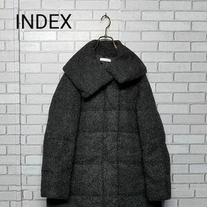 【INDEX】インデックス　ダウンコート グレー ボリュームカラー ウール