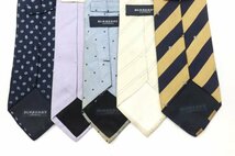 999円～ バーバリー BURBERRY ホースマーク ストライプ柄 ドット 無地 メンズ ブランド ネクタイ 5点 セット まとめ売り 大量 卸 ts8728_画像2