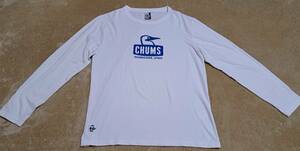 ★チャムス CHUMS　長袖 Tシャツ　白色　XLサイズ　定番　ブービーバード 　チャムス ロゴ　美品！