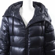 3-YK211 モンクレール MONCLER 国内正規品 スモールロゴ ダウンコート ブラック 2 レディース_画像2