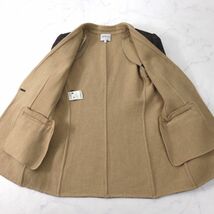 3-ZK045 アルマーニコレツィオーニ ARMANI COLLEZIONI 高級ライン ダブルフェイス ジャケット ダークブラウン/ベージュ 42 レディース_画像4