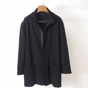 M3-YL038[ beautiful goods ] Armani koretsio-niARMANI COLLEZIONI high class line double faced wool cashmere . coat black 48 men's 
