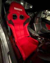 【中古美品】BRIDE ブリッド GIAS3 ガイアス3 レッド　GR86　ZN　シートバックプロテクター、シートベルトガイド_画像1