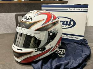 アライ GP-6S 8859 Mサイズ（57-58cm） 4輪用 ヘルメット HANSクリップ ミラーシールド ヘルメットデカール付き！Arai JAF公認レース使用可