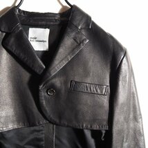 M3008P ▼noir kei ninomiya ノワール ケイニノミヤ▼ 23SS バックロング ショート レザージャケット ブラック 黒 秋～春 rb_画像2