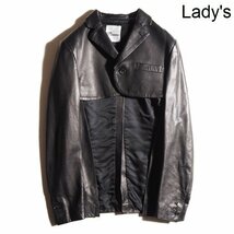 M3008P ▼noir kei ninomiya ノワール ケイニノミヤ▼ 23SS バックロング ショート レザージャケット ブラック 黒 秋～春 rb_画像1