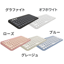 ロジクール ワイヤレスキーボード 無線 キーボード Pebble Keys 2 薄型 小型 Bluetooth Logi Bolt ワイヤレス windows mac 国内正規品_画像5