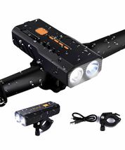 自転車 ライト LED ライト 3000mAh大容量 1200ルーメン LEDヘッドライト USB充電式 PSE認証済 防水 高輝度IP65防水 ロングライド_画像1