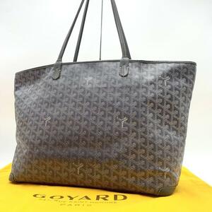 ●美品●GOYARD ゴヤール アルトワMM トートバッグ グレー 肩掛け コーティングキャンバス×レザー ハンドバッグ メンズ レディース 保存袋