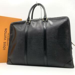 1円●定価32万●LOUIS VUITTON ルイヴィトン ポルトドキュマン ヴォワヤージュ エピ メンズ ビジネスバッグ ブリーフケース ブラック/黒 A4