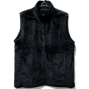 特価/未使用【サイズ=3L(2XL)】暖か/メンズ/フルジップ/フリース/ベスト/胸囲=108～116cm/black