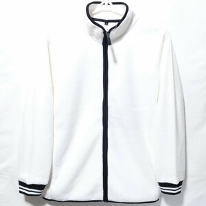 特価/未使用【サイズ=3L(2XL)】メンズ/ボアフリース/フルジップ/ジャケット/胸囲=108～116cm/white