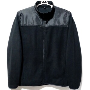 特価/未使用【サイズ=M】メンズ/ナイロン×マイクロフリース/フルジップ/ジャケット/胸囲=88～96cm/black×black