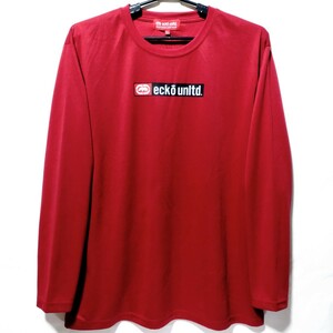 特価/未使用【サイズ=3L(2XL)】ecko unltd/エコー　アンリミテッド/メンズ/長袖/Tシャツ/吸水速乾/胸囲=106~114cm/red