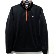 特価/未使用【サイズ=LL(XL)】HEAD/ヘッド/メンズ/裏起毛/ジャージ/ハーフジップ/アノラック/抗菌防臭/ストレッチ/胸囲=104~112cm/black_画像1