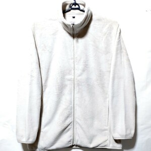 特価/未使用【サイズ=4L(3XL)】メンズ/フリース/フルジップ/ジャケット/胸囲=112～120cm/ivory