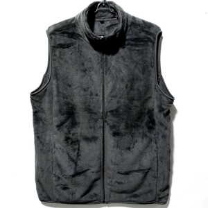 特価/未使用【サイズ=4L(3XL)】暖か/メンズ/フルジップ/フリース/ベスト/胸囲=112～120cm/charcoal