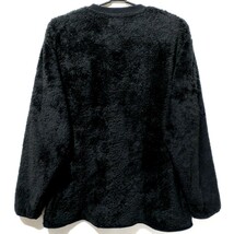 特価/未使用【サイズ=5L(4XL)】メンズ/ポケット付き/ボアフリース/プルオーバー/胸囲=116～124cm/black×khaki②_画像3