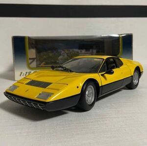 ★京商／KYOSHO：1/18 ★フェラーリ 365 GT4/BB／FERRARI 365 GT4/BB (Yellow) ★京商の初期箱／☆used